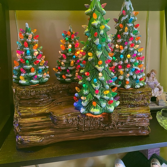 Ceramic Christmas Tree Set VERY RARE